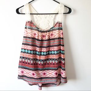 No Boundaries Sheer Tank Top | Size Medium